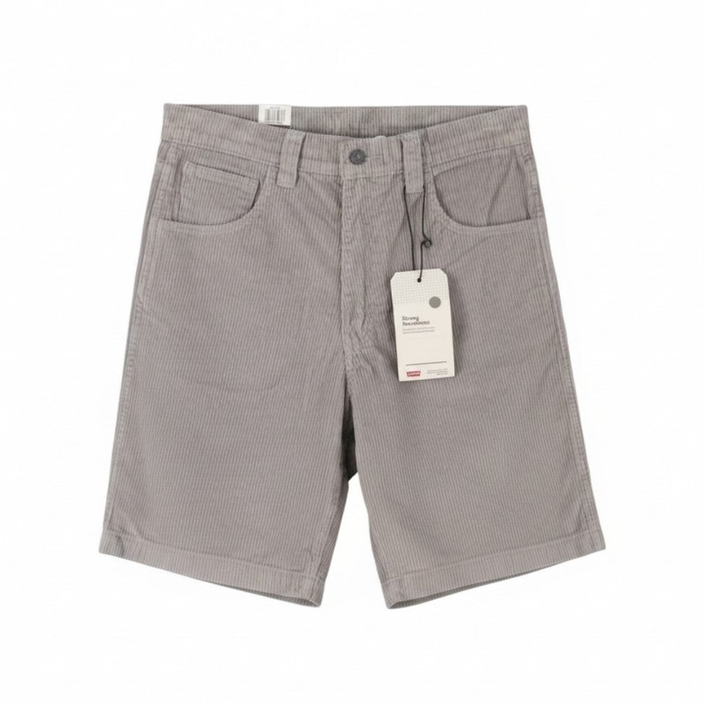LEVI'S Drop In Men Shorts W32 Silver Fox Grey Corduroy Strong Resistance