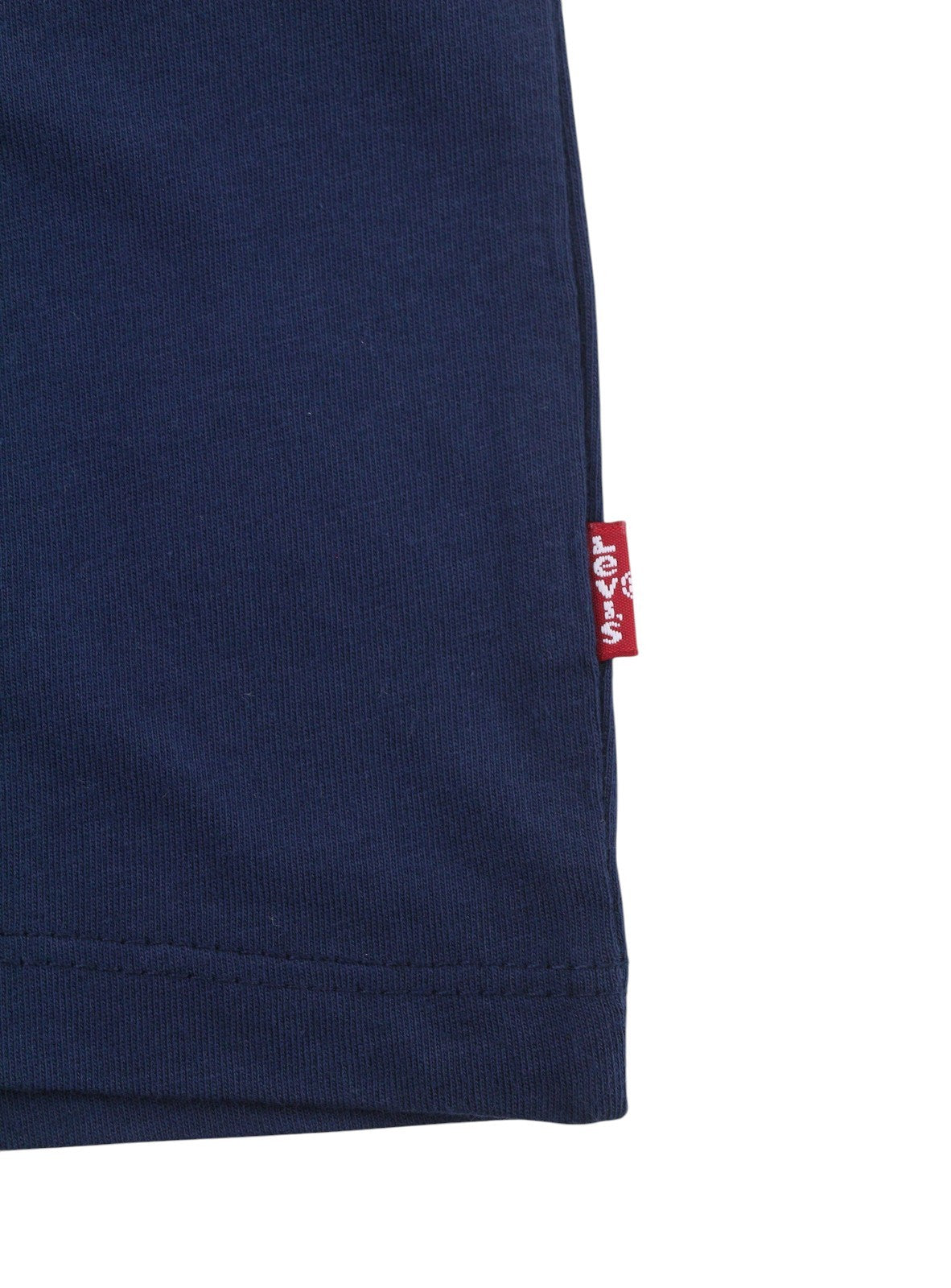 LEVI'S Slim Men T-Shirt M Dark Blue Tricot Cotton Crew Neck Short Sleeve