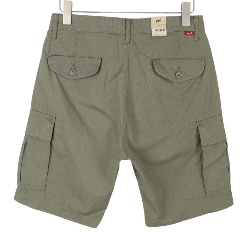 LEVI'S Carrier Cargo 9.5 Men Shorts W29 Grey Patch Pockets Zip Fly