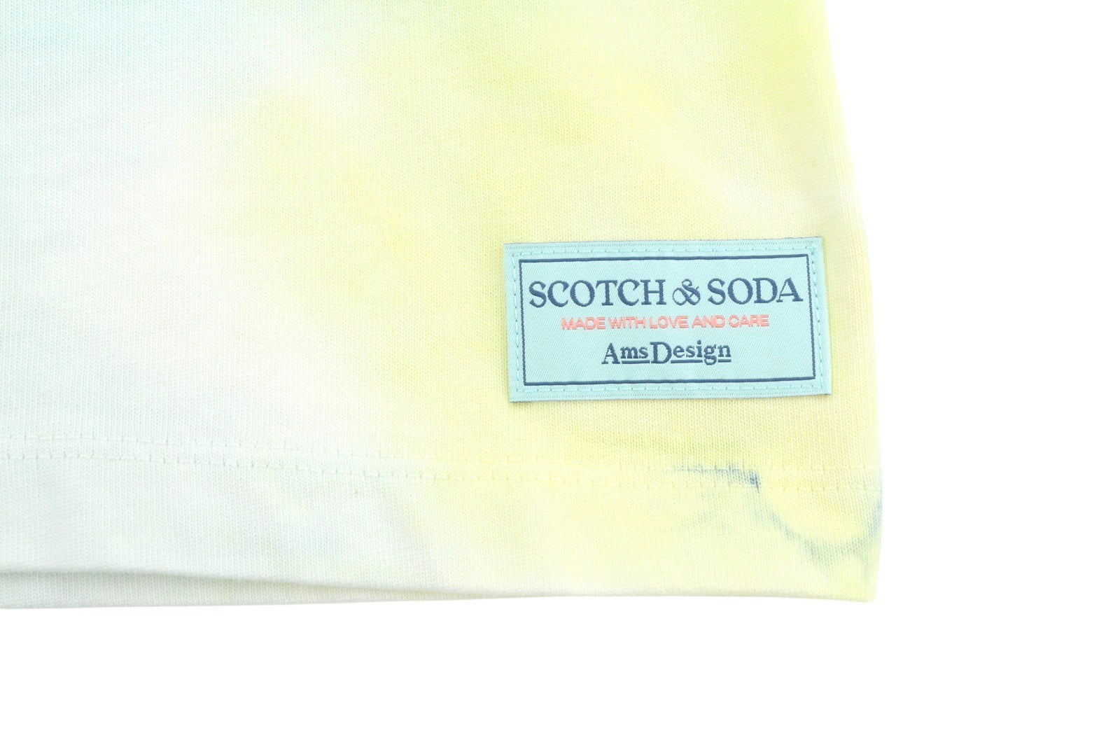 SCOTCH & SODA Men T-Shirt M Multicolour Spiral Dye Cotton Tricot Short Sleeve