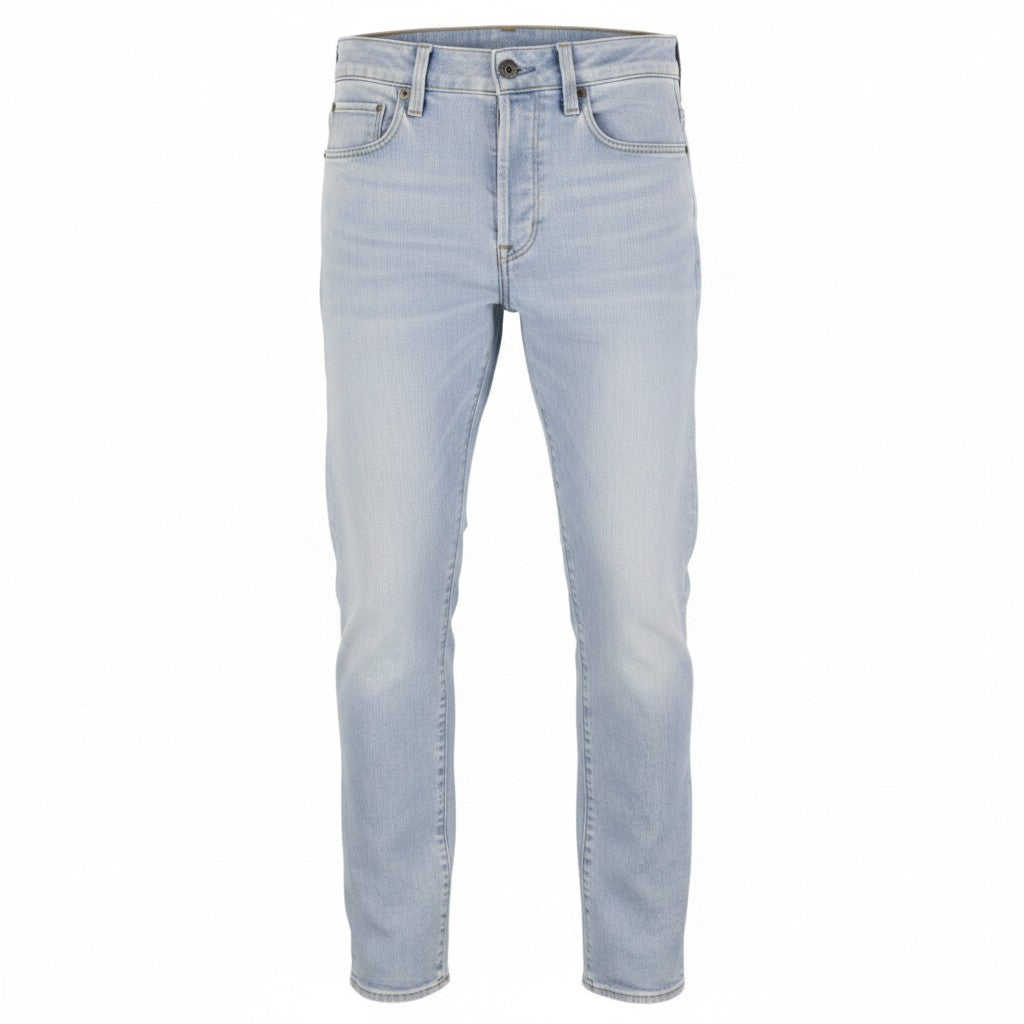 G-STAR 3301 Straight Men Jeans W29/L32 Blue Whiskers Faded Button Fly