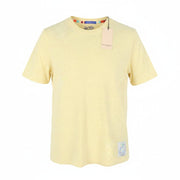 SCOTCH & SODA Men T-Shirt M Yellow Melange Tricot Crew Neck Short Sleeve