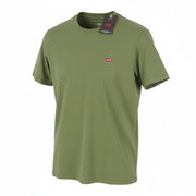 LEVI'S Standard Men T-Shirt 2XL Khaki Green Cotton Tricot Crew Short Sleeved