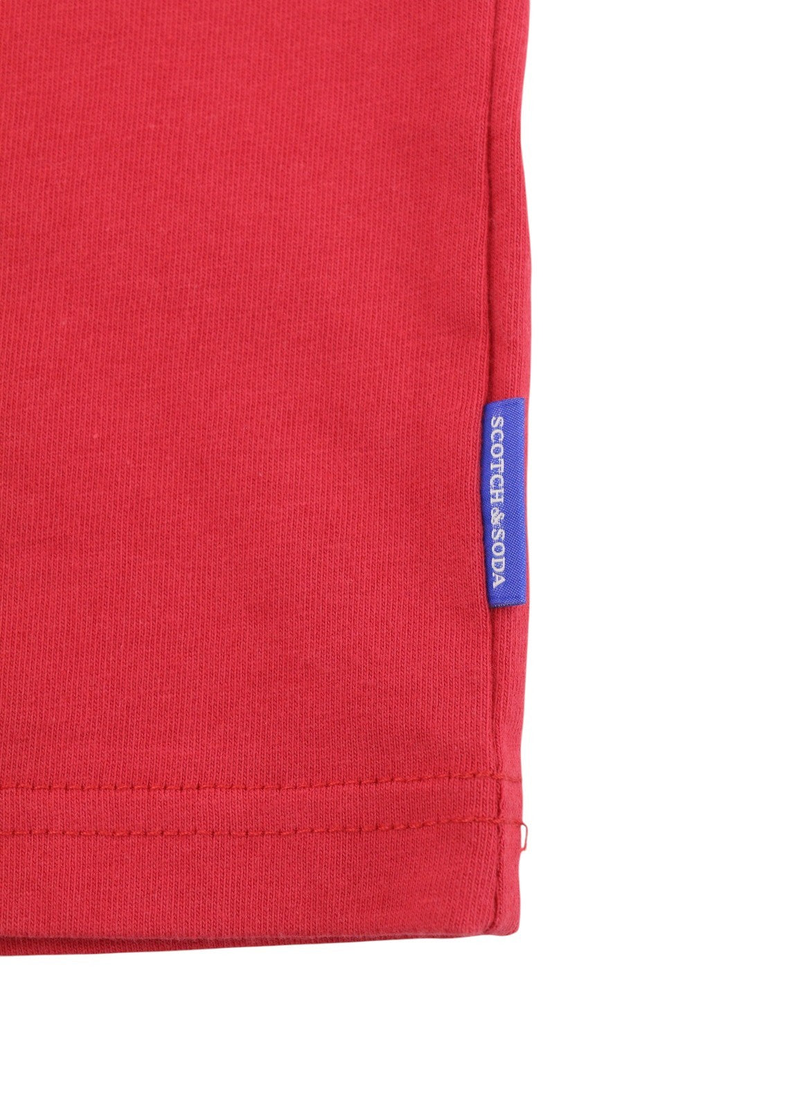 SCOTCH & SODA Men T-Shirt M Red Organic Tricot Crew Neck Short Sleeve