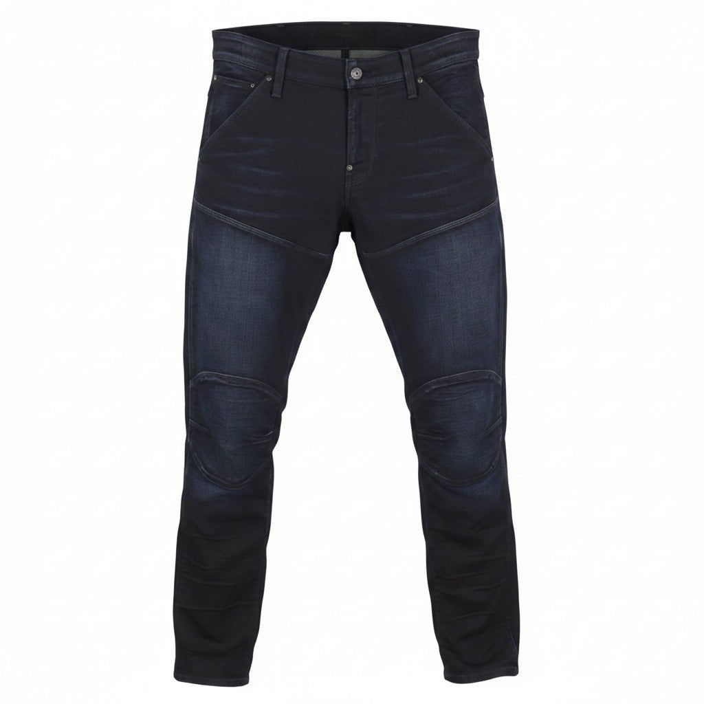 G-STAR 5620 3D Skinny Men Jeans W36/L34 Blue Whiskers Faded Zip Fly