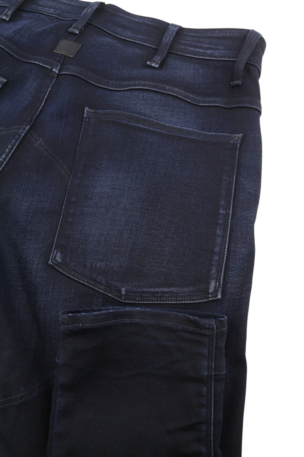 G-STAR 5620 3D Skinny Men Jeans W36/L34 Blue Whiskers Faded Zip Fly