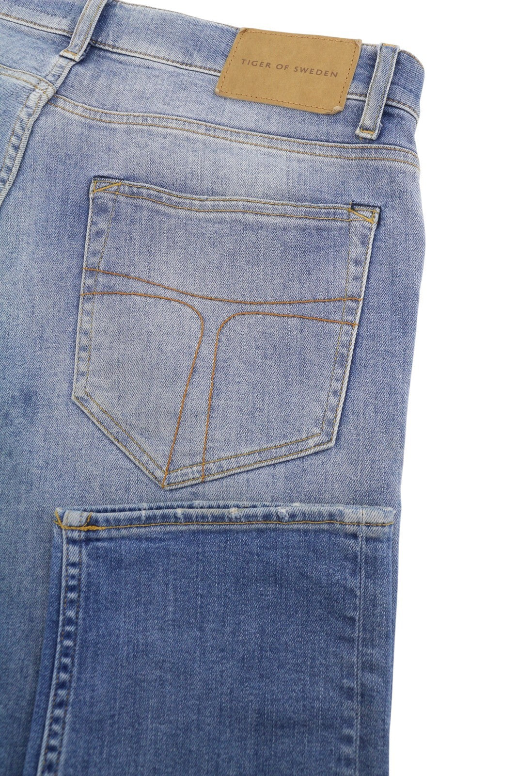 TIGER OF SWEDEN Pistolero Dallas Men Jeans W32/L34 Blue Whiskers Faded Slim Fit