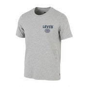 LEVI'S Standard Men T-Shirt XS Grey Melange Tricot Cotton Crew Neck Short Sleeve