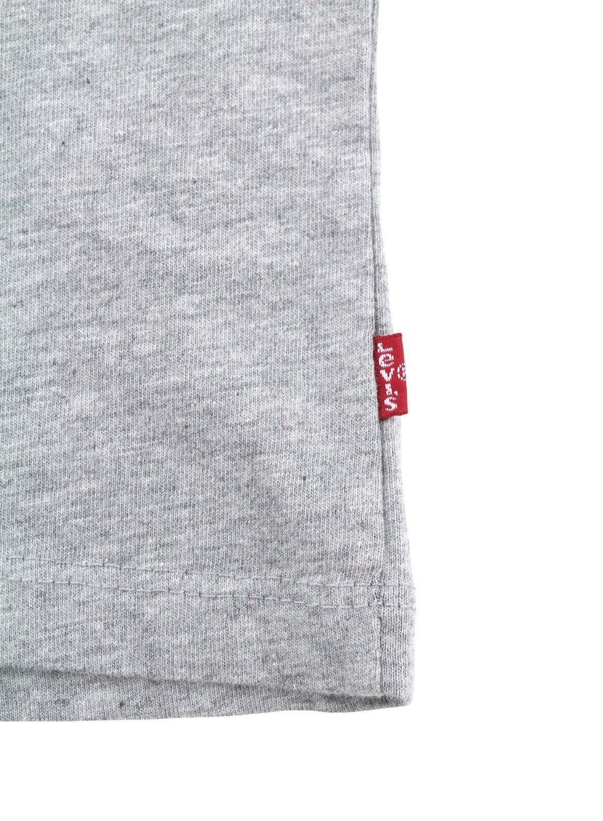 LEVI'S Standard Men T-Shirt XS Grey Melange Tricot Cotton Crew Neck Short Sleeve