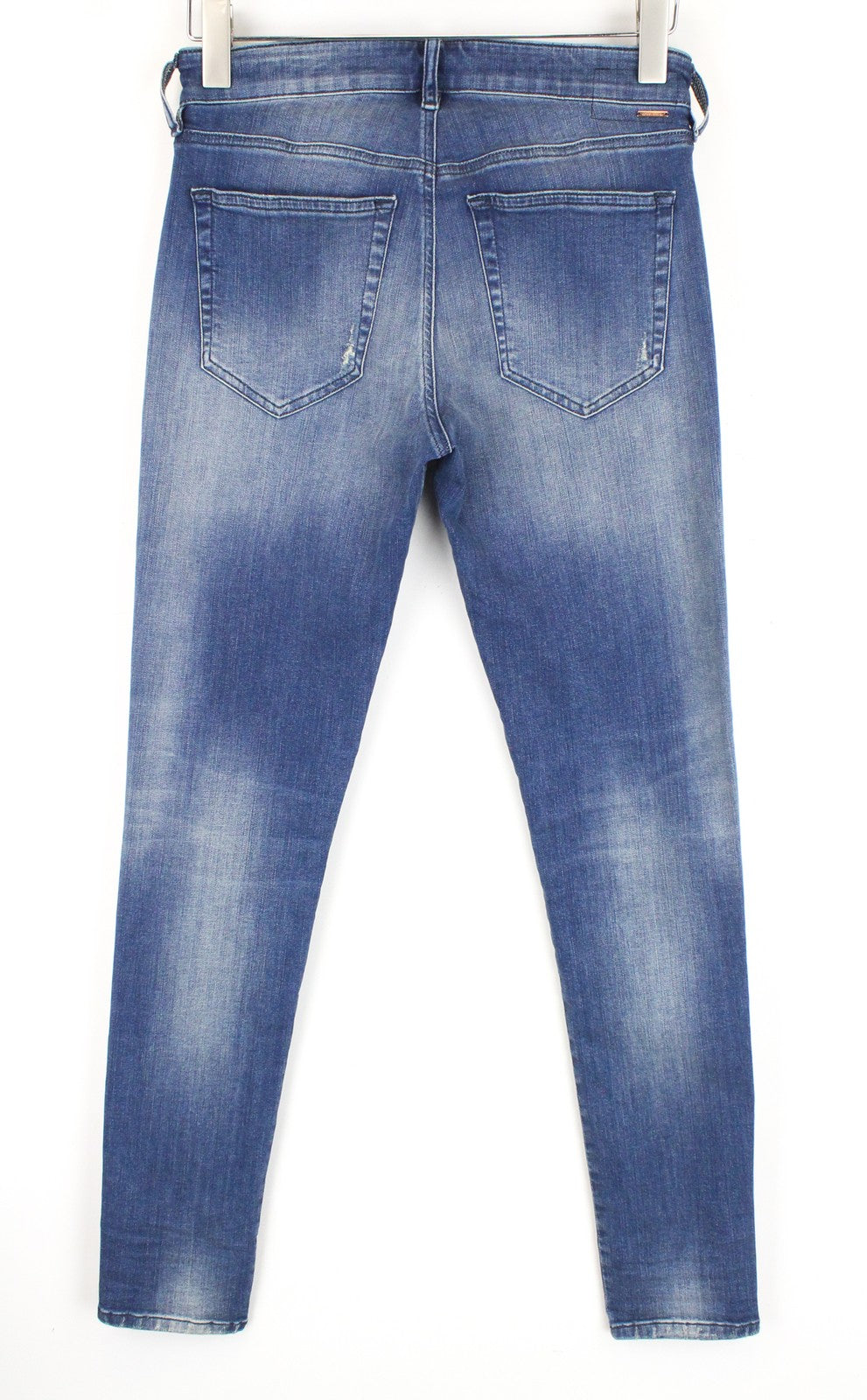 DIESEL Slandy 084MU Women Jeans W31/L32 Blue Super Slim Skinny Distressed