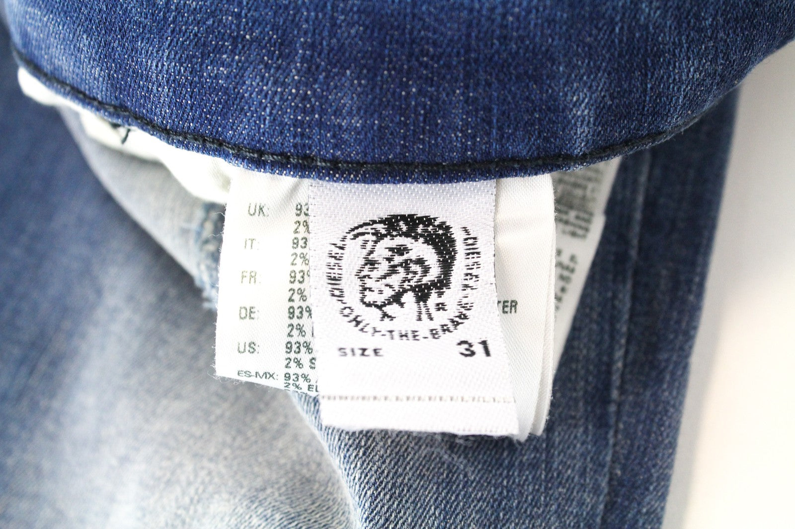 DIESEL Slandy 084MU Women Jeans W31/L32 Blue Super Slim Skinny Distressed