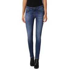 DIESEL Slandy 0826F Women Jeans W27/L32 Denim Blue Slim Skinny Regular Waist