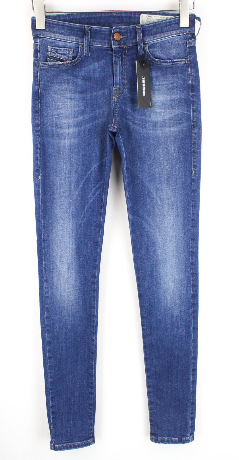 DIESEL Slandy 0826F Women Jeans W27/L32 Denim Blue Slim Skinny Regular Waist