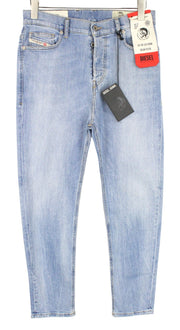 DIESEL D-Vider 081AL Men Jeans W29/L30 Carrot Stone Washed Stretch Denim Blue