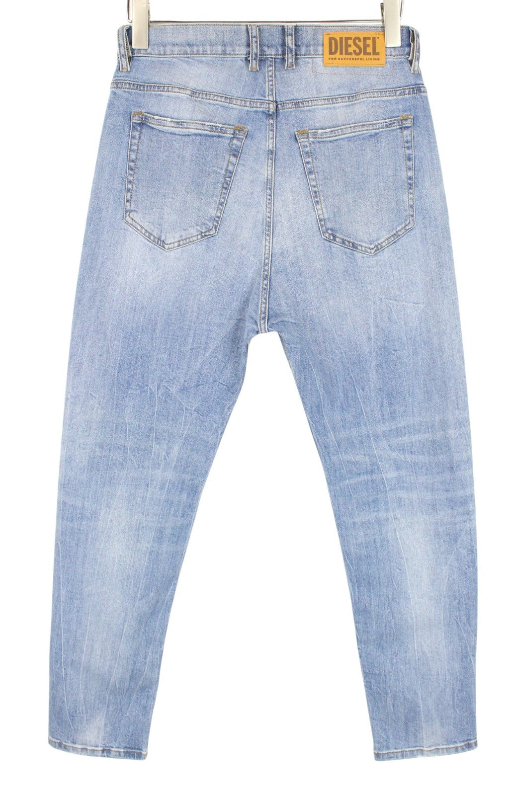DIESEL D-Vider 081AL Men Jeans W29/L30 Carrot Stone Washed Stretch Denim Blue