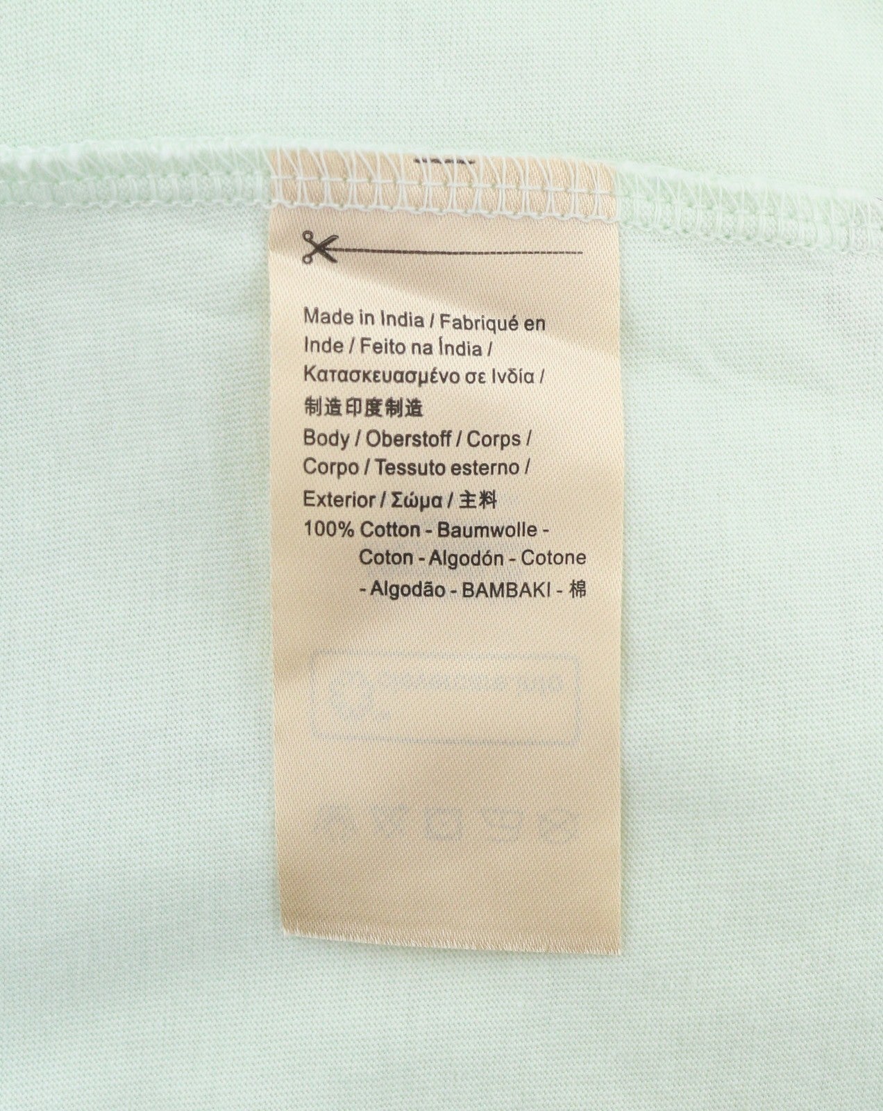 SCOTCH & SODA Men T-Shirt M Mint Green Crew Collar Cotton Tricot Short Sleeve