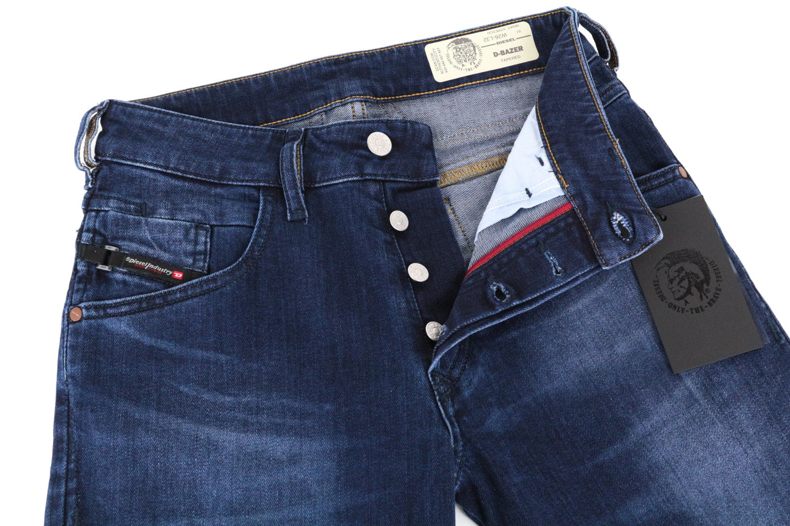 DIESEL D-Blazer 083AT Men Jeans W26/L32 Tapered Fit Wash Blue Cotton Stretch