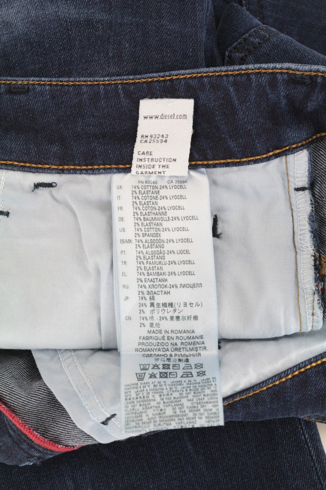 DIESEL D-Blazer 083AT Men Jeans W26/L32 Tapered Fit Wash Blue Cotton Stretch