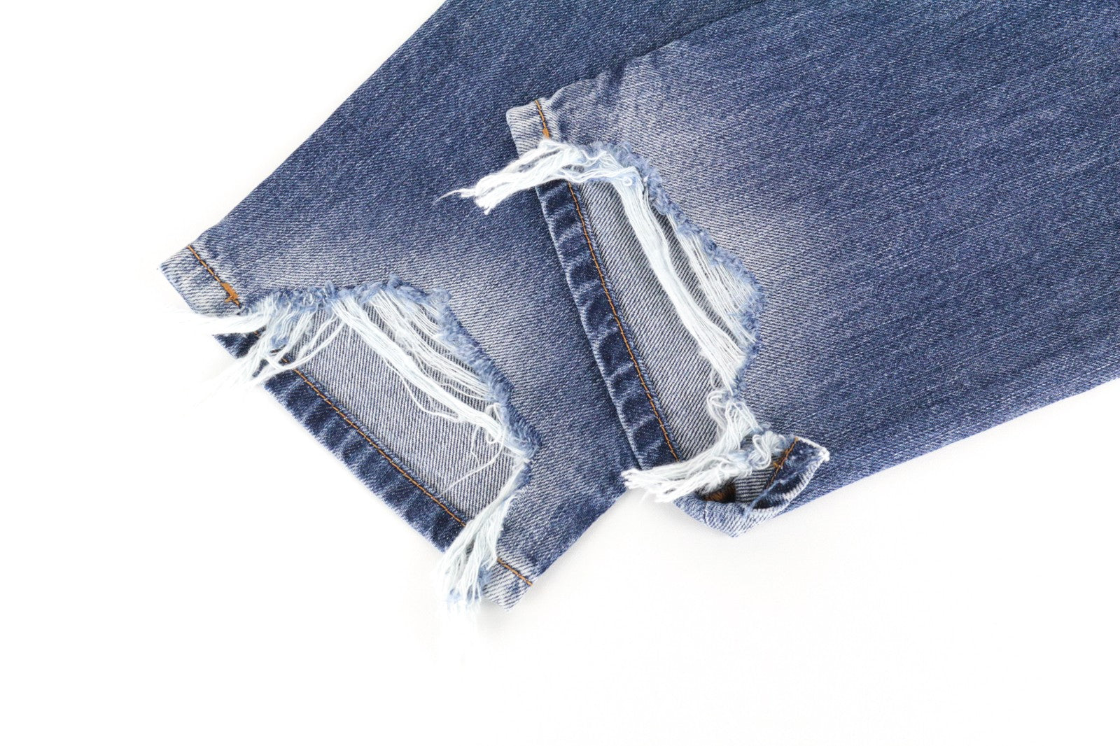 DIESEL Mharky 085AG Men Jeans W29/L30 Slim Skinny Distressed Hems Button-Fly