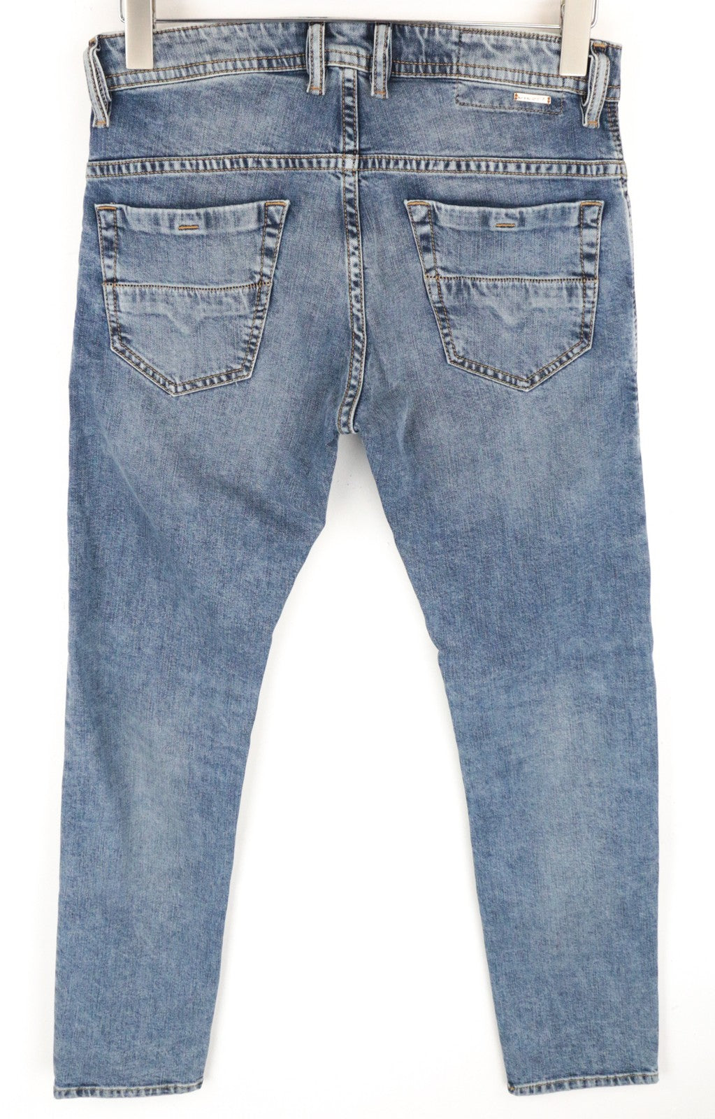 DIESEL Thommer 084UX Men Jeans W28/L30 Slim-Skinny Stained Zip-Fly Stone Washed