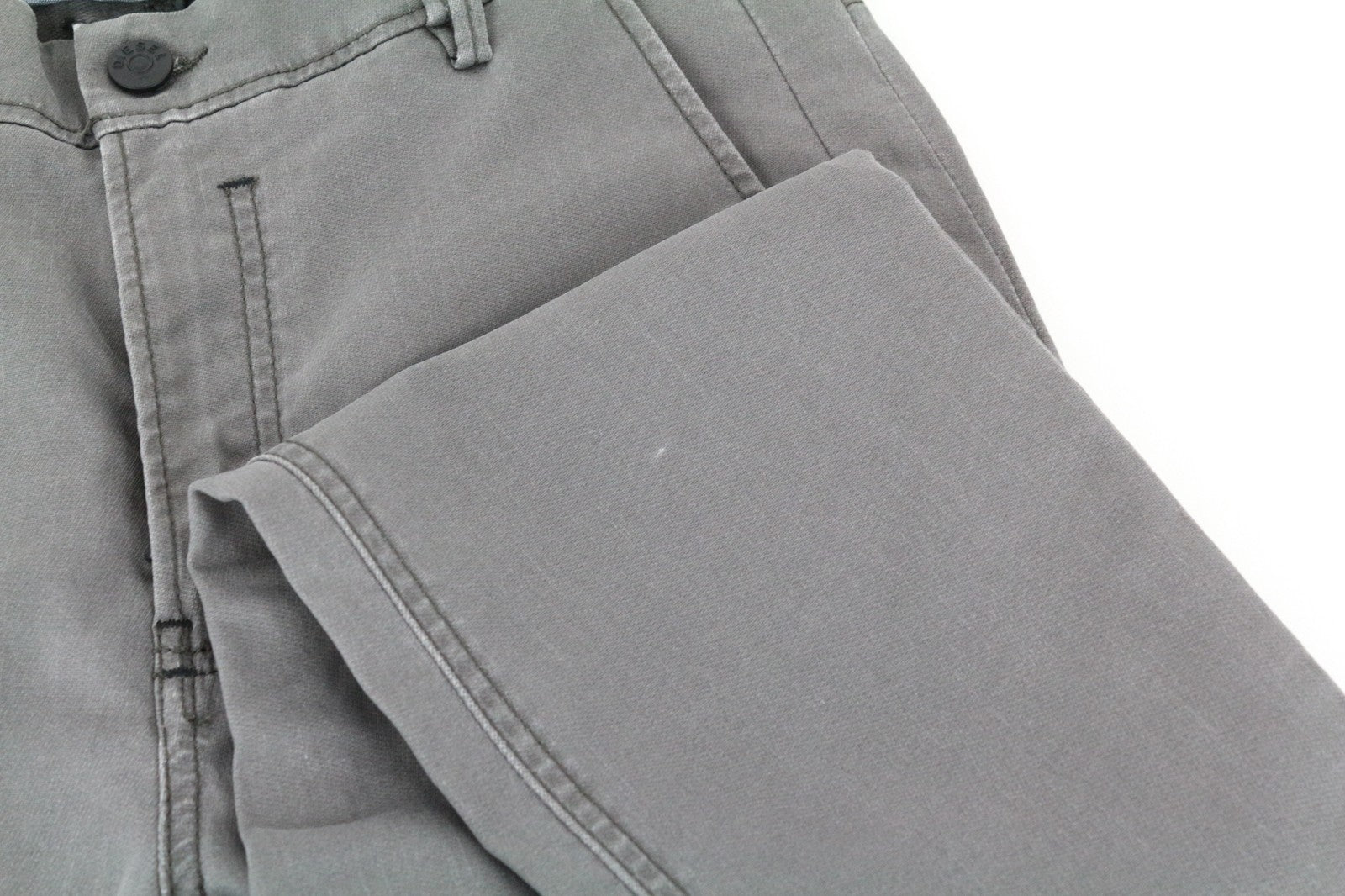 DIESEL Slim-Chino-M-NE 0685E Men Jeans W28 Zip Grey Super Stretch Sweat Jogg