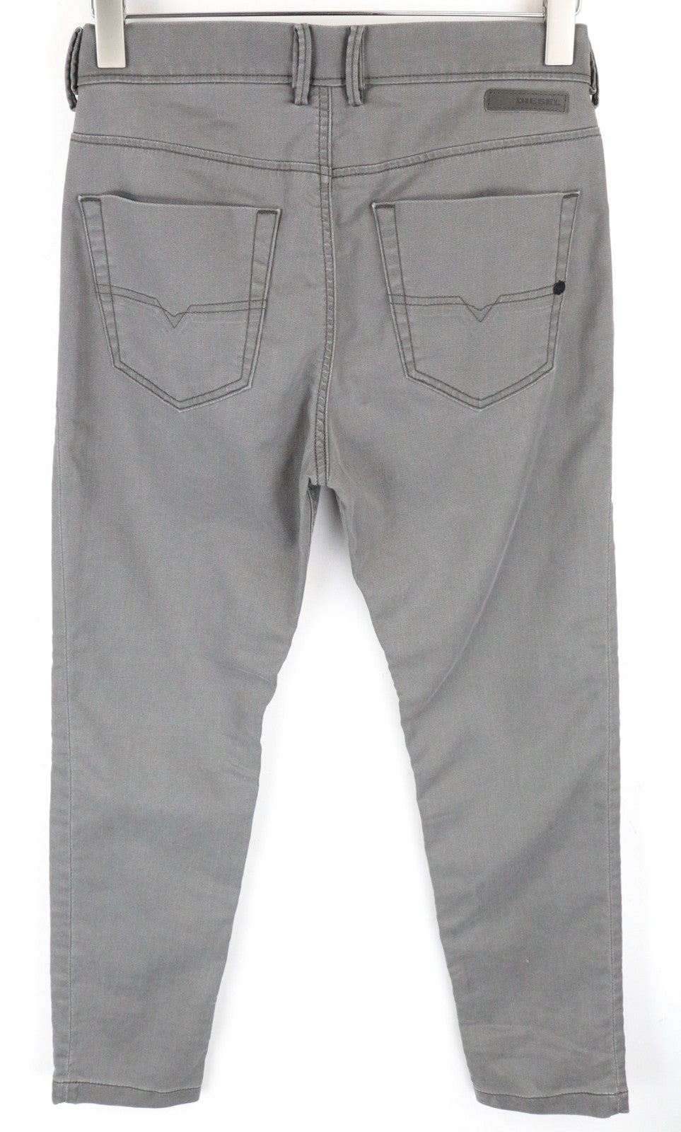 DIESEL Slim-Chino-M-NE 0685E Men Jeans W28 Zip Grey Super Stretch Sweat Jogg