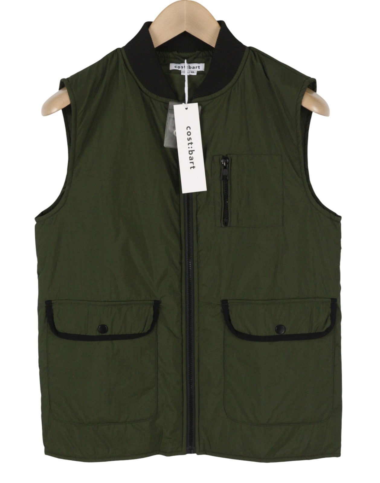 COST:BART CBTino Boy Waistcoat XL Forest Night Green Padded Patch Pockets Vest