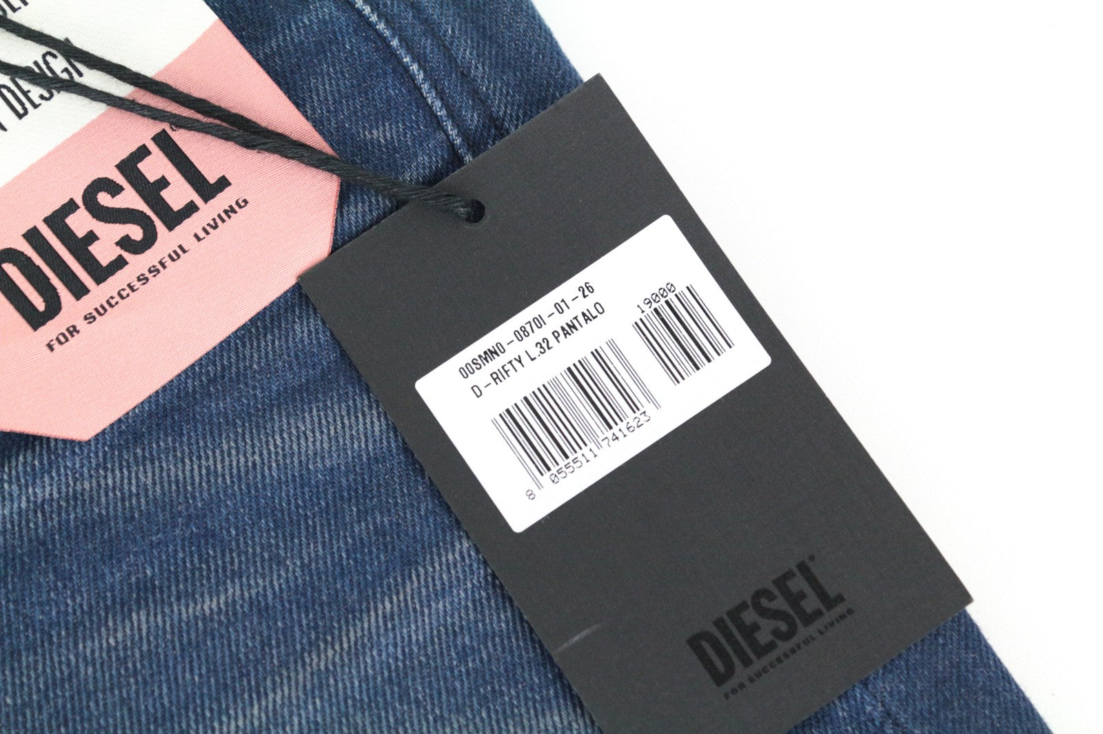DIESEL D-Rifty 0870I Women Jeans W26/L32 Slim Fit Low Waisted Aged Look Denim