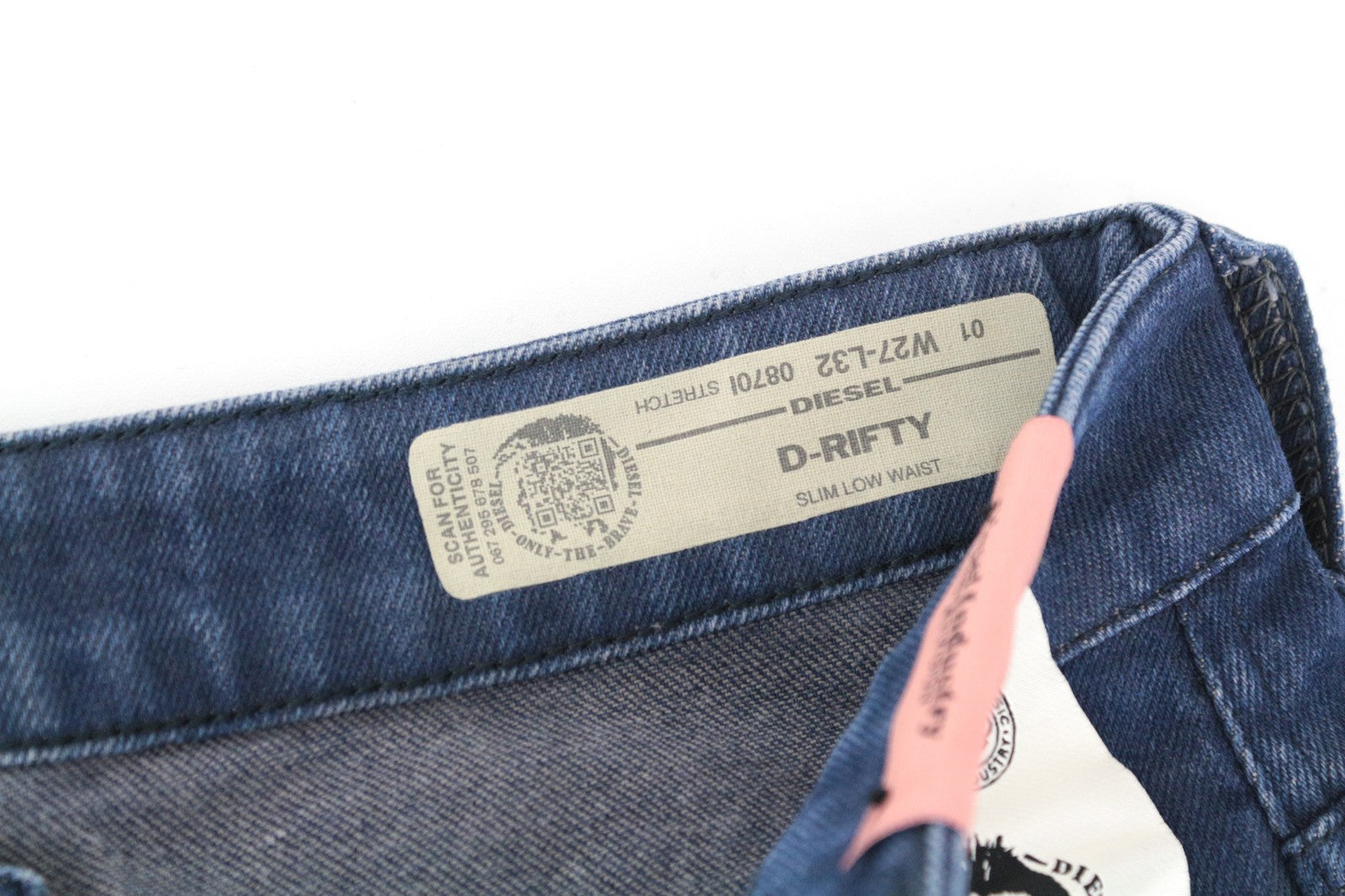 DIESEL D-Rifty 0870I Women Jeans W27/L32 Aged Look Denim Slim Fit Low Waisted