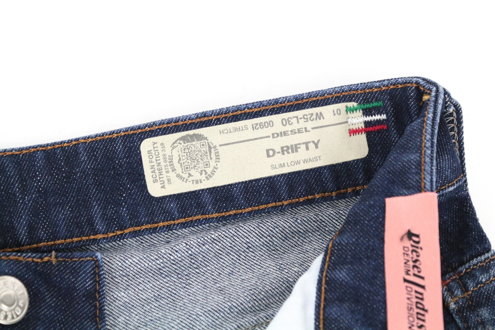 DIESEL D-Rifty 092I Women Jeans W25/L30 Low Waisted Aged Look Denim Slim Fit