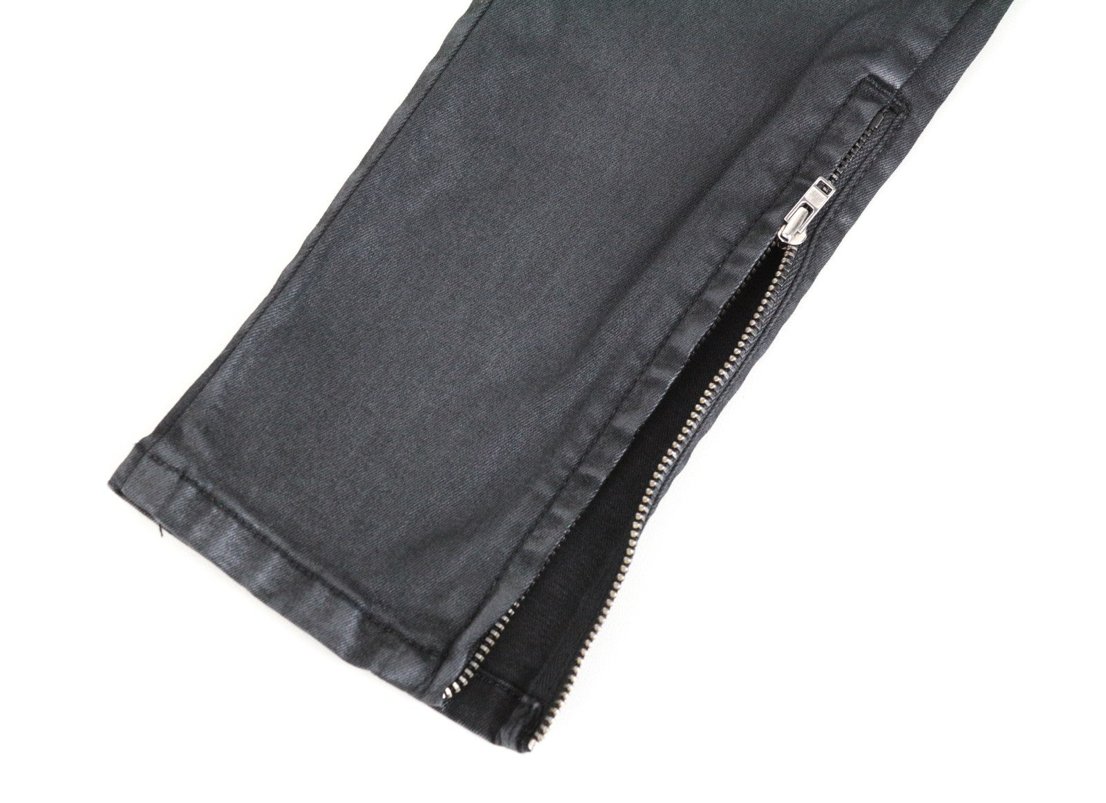 DIESEL Slandy-Zip 069GF Women Jeans W23/L32 Super Skinny Mid-Rise Coated Girls