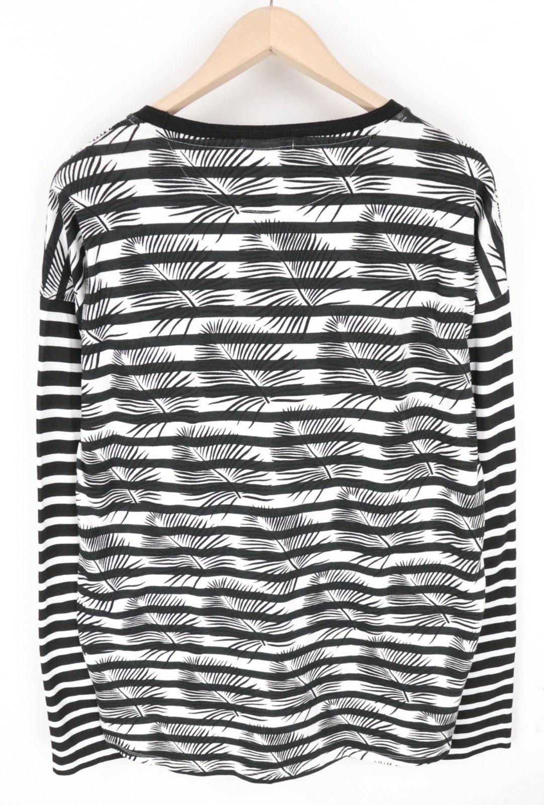 SCOTCH & SODA Tokyo Toujours Men Sweatshirt XL Palm Leaf Printed Casual Striped