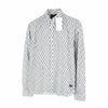 Black White Twill Button-Up