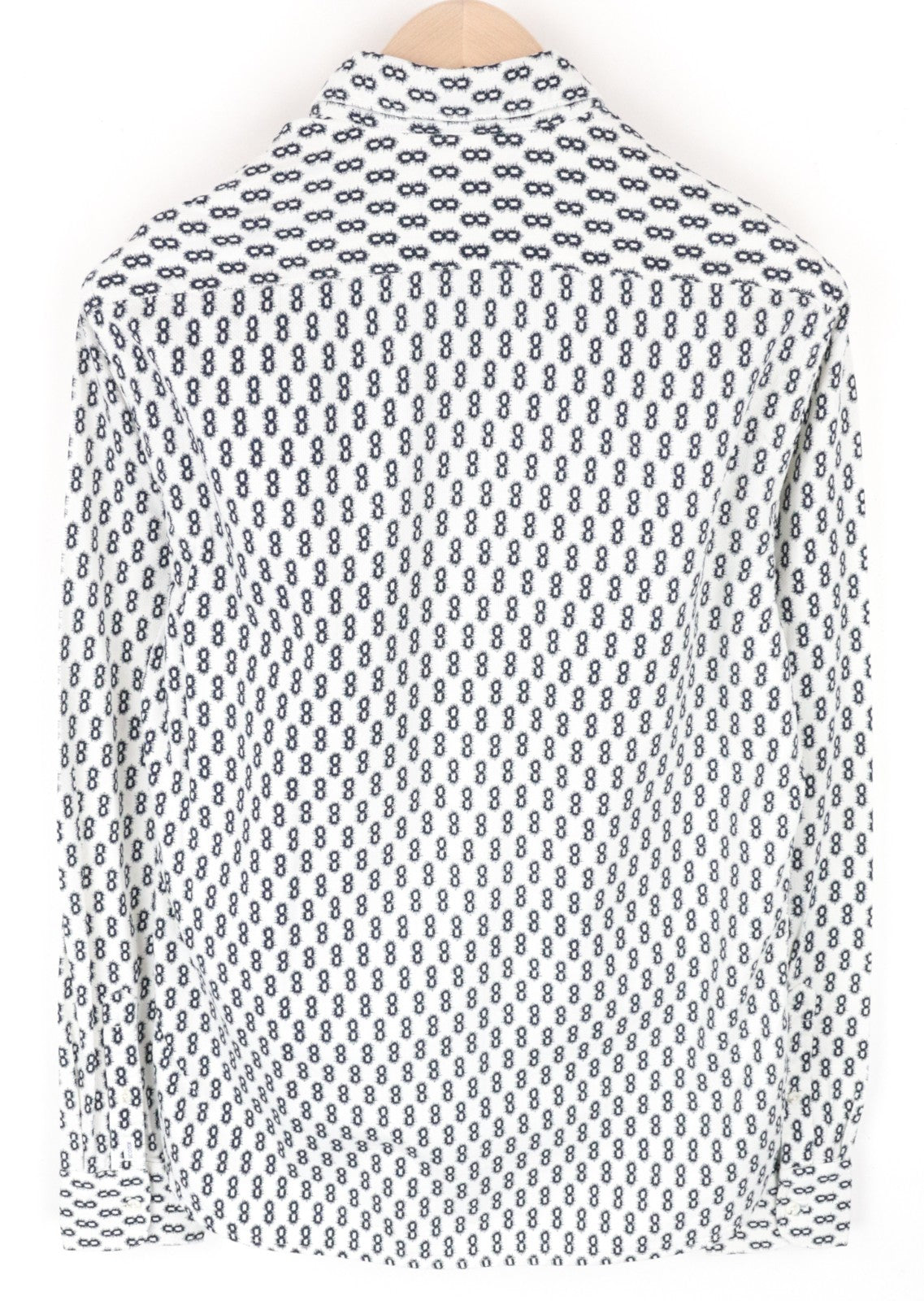 SCOTCH & SODA Men Shirt L Spread Collared Twill Casual Abstract Patterned