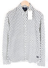 Black White Twill Button-Up