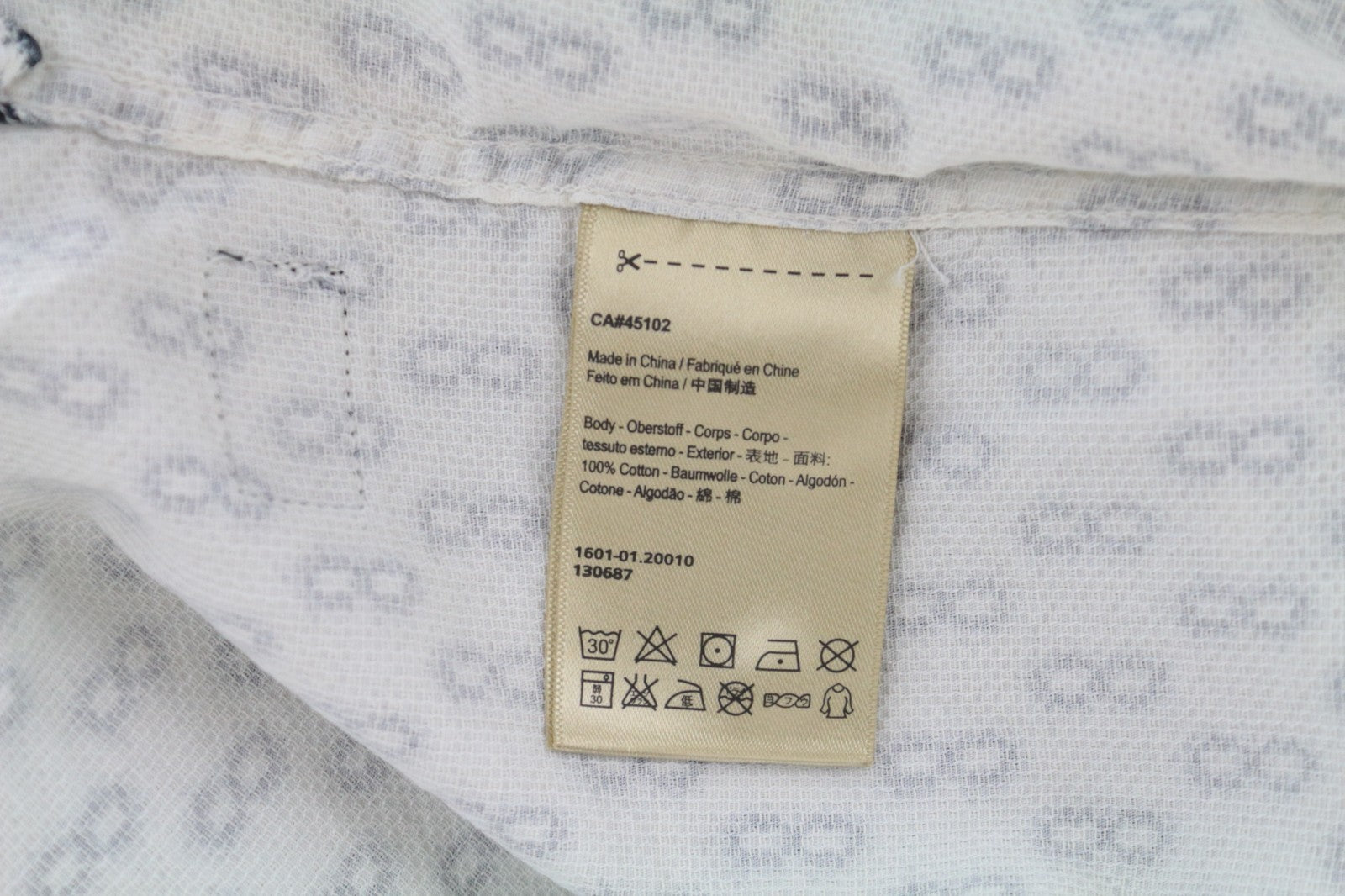 SCOTCH & SODA Men Shirt M Spread Collared Twill Casual Abstract Patterned Casual