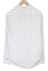 White Blue Twill Button-Up