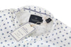White Blue Twill Button-Up