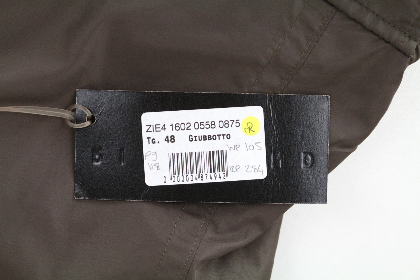 RICHMOND Men Jacket 48 Brown Short Length Nylon Pocketed Casual Collared