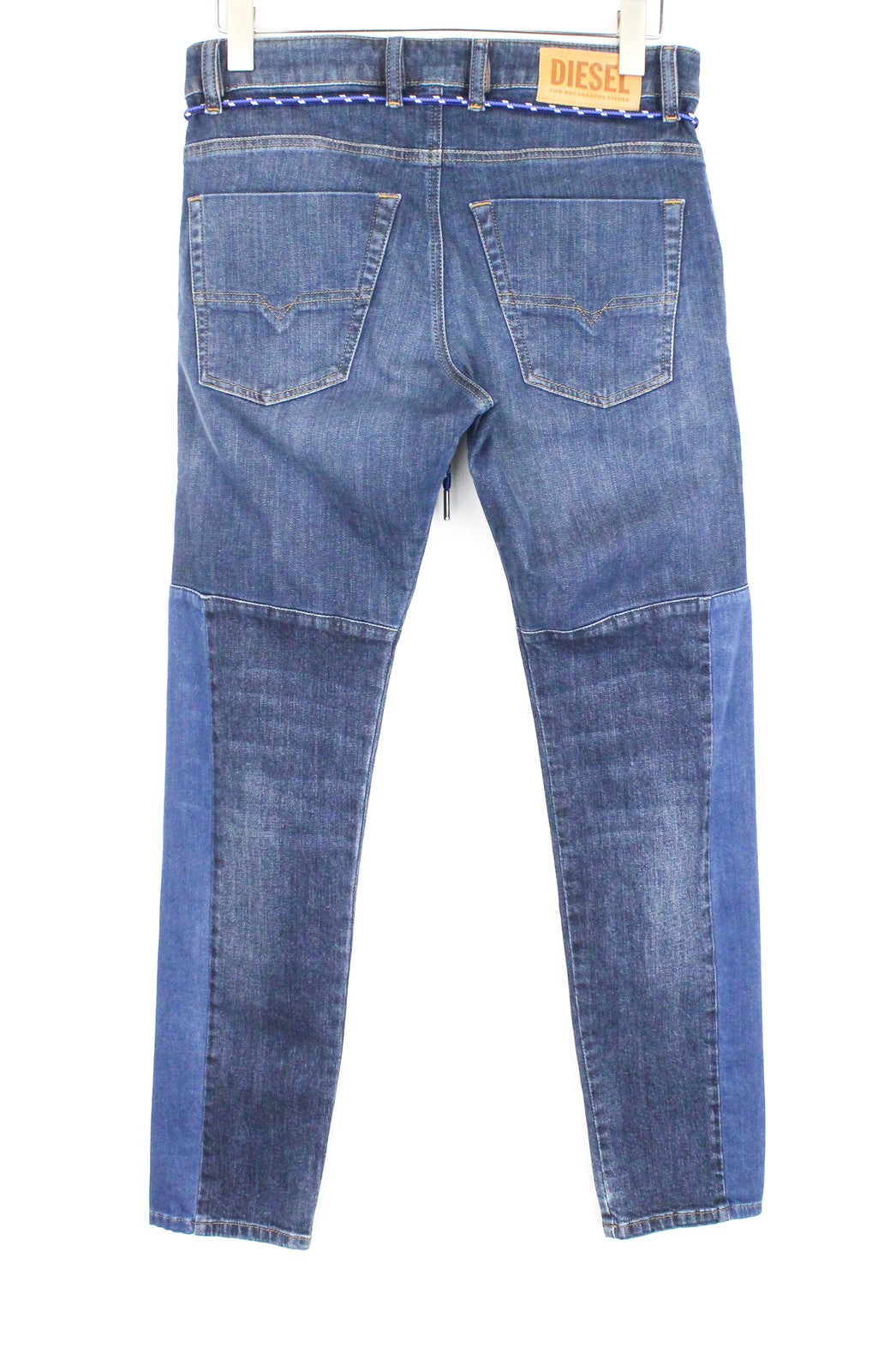 DIESEL D-Luhic-SP-NE 069IU Men Jeans W28 Contrasting Panels Sweat Jogg Tapered