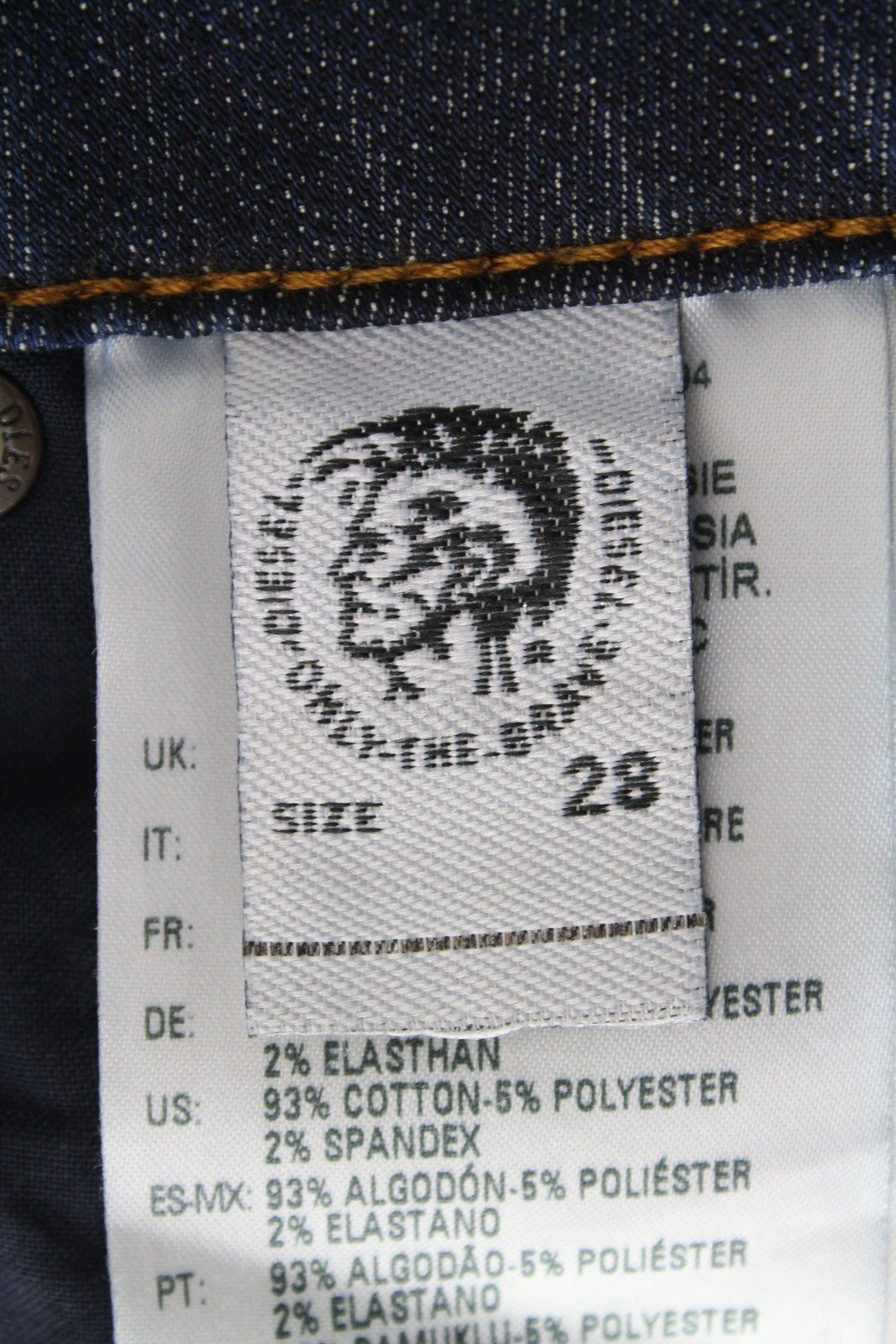 DIESEL D-Luhic-SP-NE 069IU Men Jeans W28 Stretch Contrasting Panels Sweat Jogg
