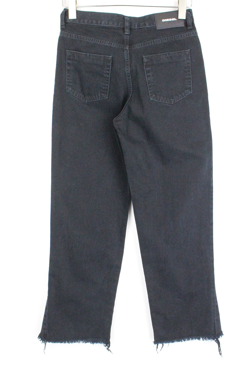 DIESEL Niclah-F 084TC Women Jeans W25/L32 Distressed Hems Straight High Waisted