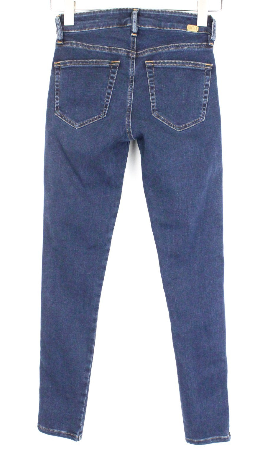 DIESEL Slandy-Zip 083AM Women Jeans W26/L32 Super Skinny Fit Blue Denim Zip