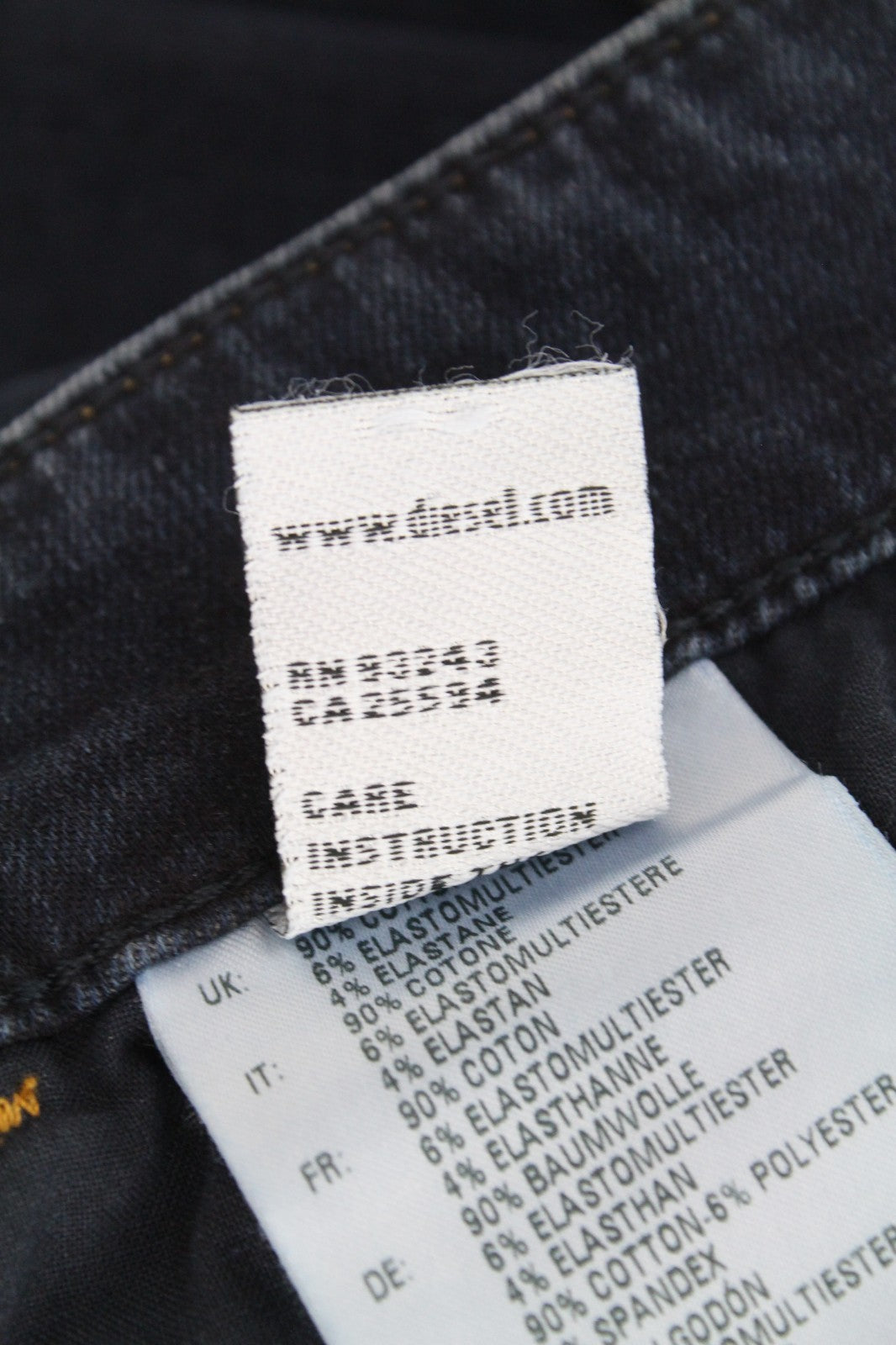 DIESEL Slandy-Zip 083AM Women Jeans W26/L32 Super Skinny Fit Blue Denim Zip