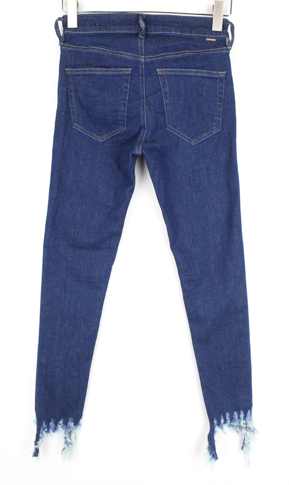 DIESEL Slandy 088AT Women Jeans W26/L32 Distressed Hems Super Skinny Fit Blue