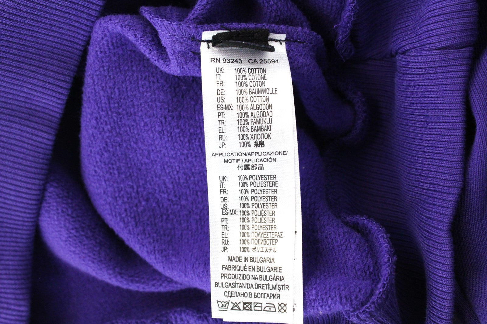 DIESEL F-Arap Felpa Women Sweatshirt XS Purple Pulled Sleeves Oversized Fit