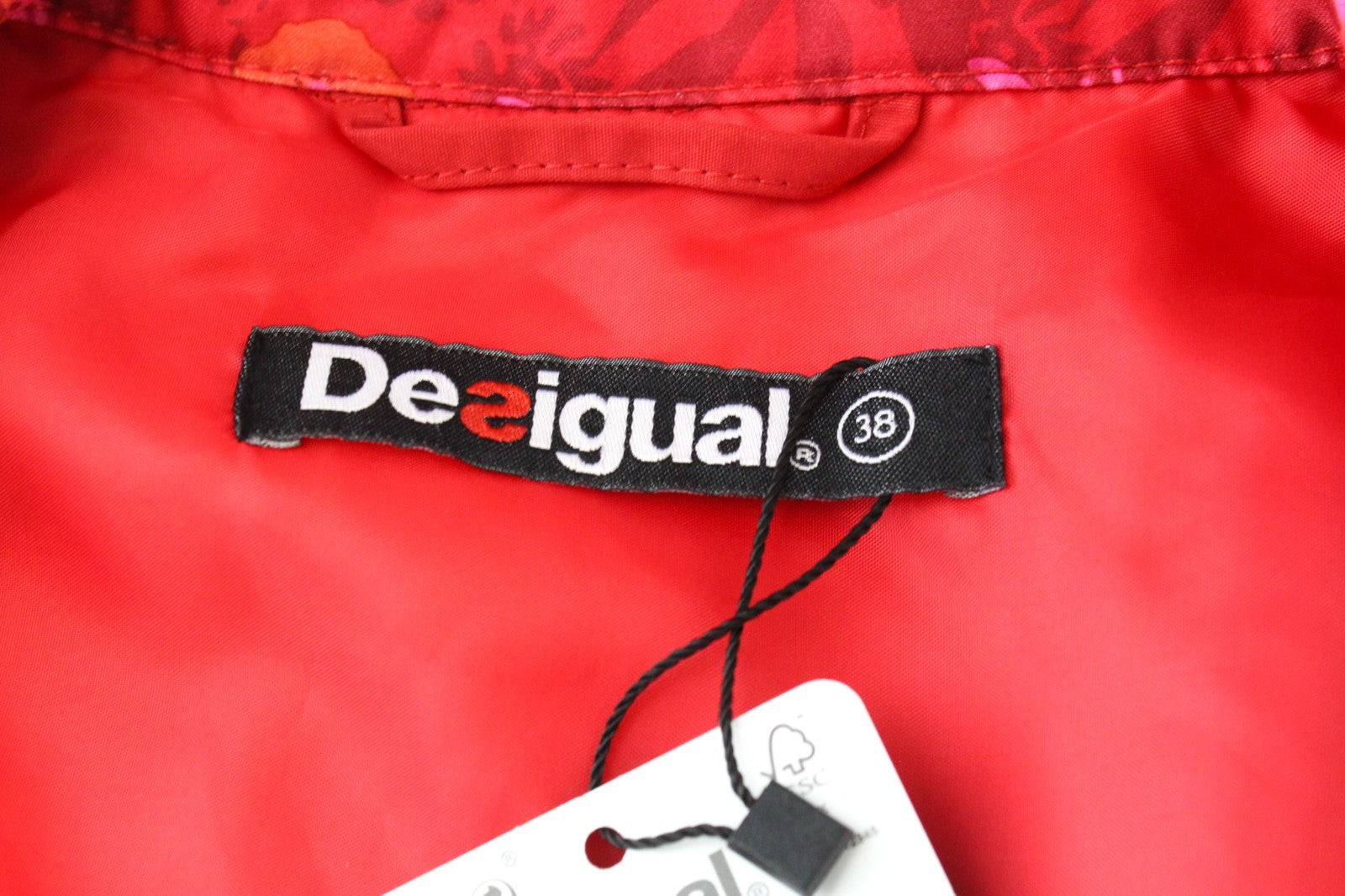 DESIGUAL Chaq Delphine Women Jacket 38 M Floral Patterned Mid-Length Colourful