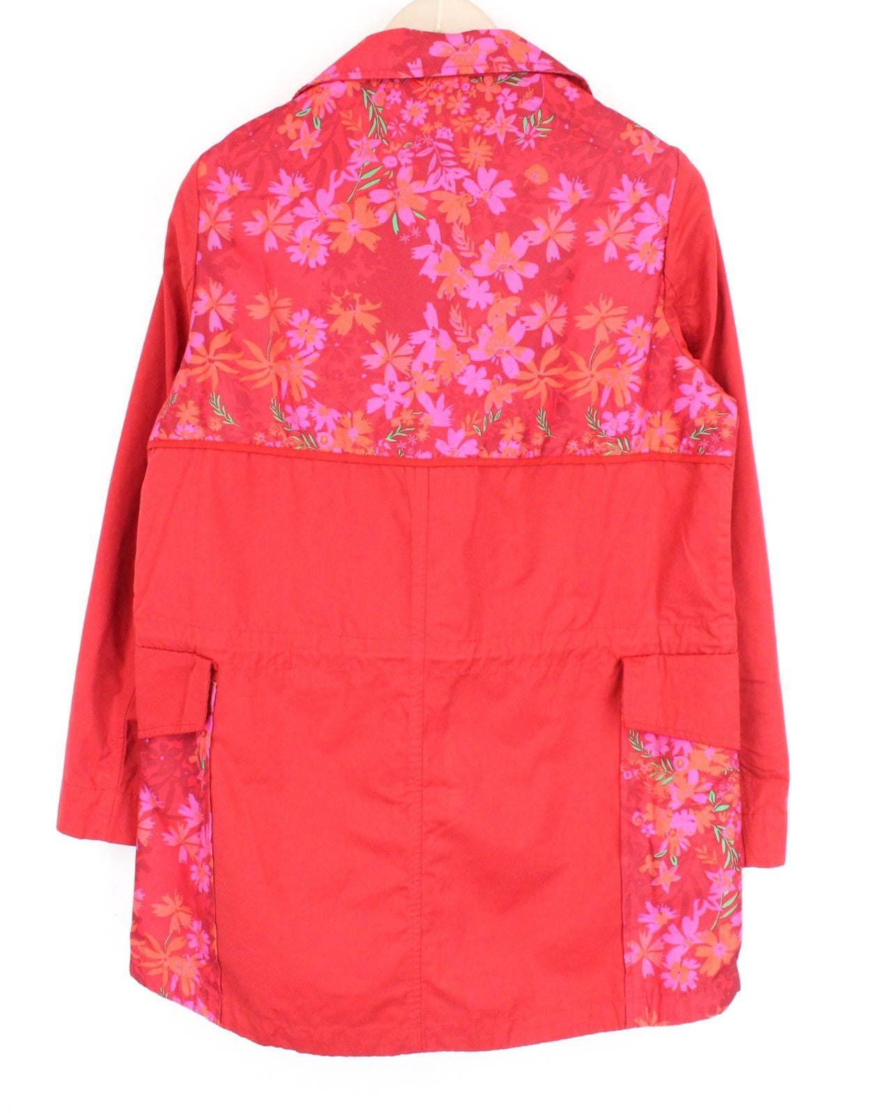DESIGUAL Chaq Delphine Women Jacket 38 M Colourful Floral Patterned Mid Length