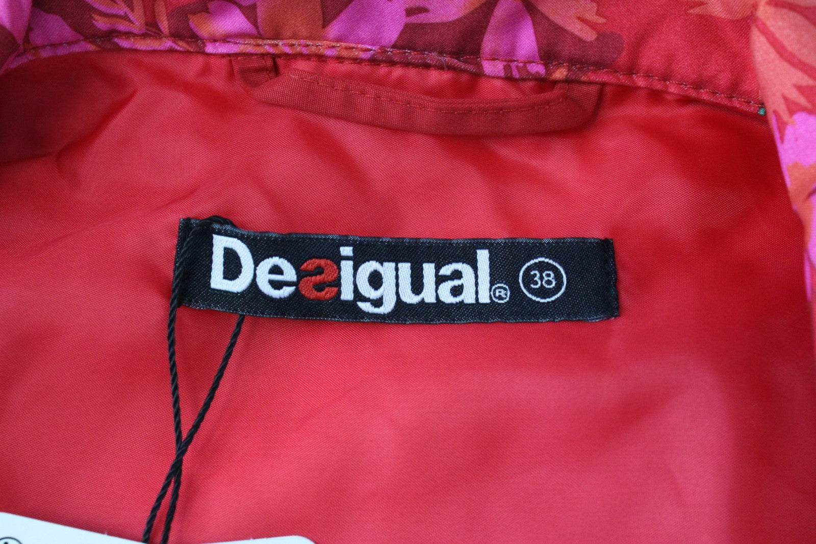 DESIGUAL Chaq Delphine Women Jacket 38 M Colourful Floral Patterned Mid Length