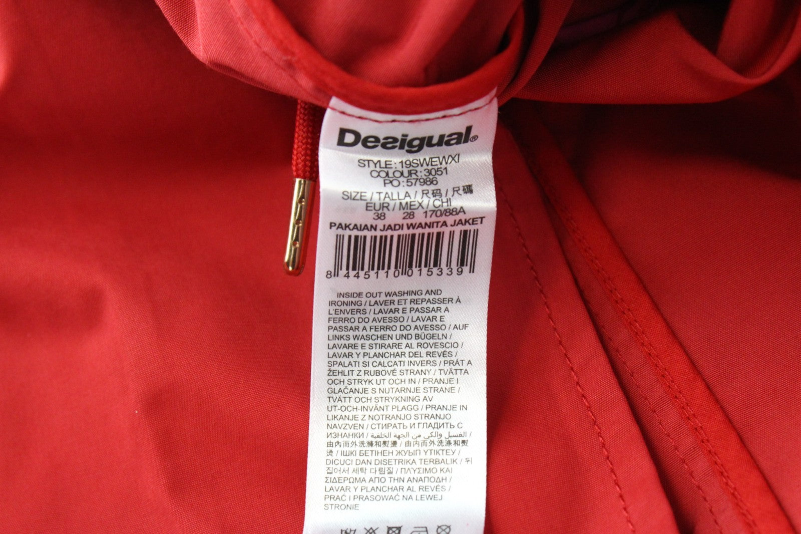 DESIGUAL Chaq Delphine Women Jacket 38 M Colourful Floral Patterned Mid Length